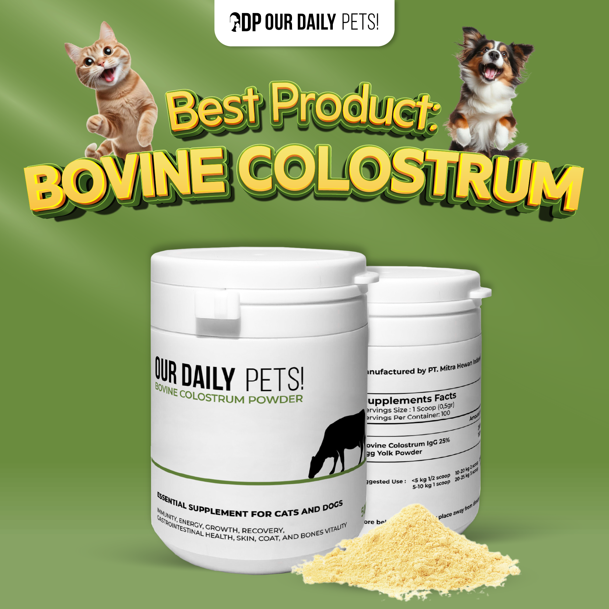 Bovine Colostrum Powder for Pets 50grams (Dog & Cat)
